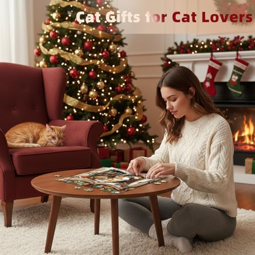 Cat in The Book Wooden Puzzles for Adults