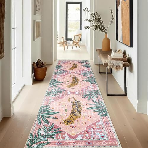 Oriental Tropical Hallway Runner Rug 2x8 Washable (16 Sq Ft)
