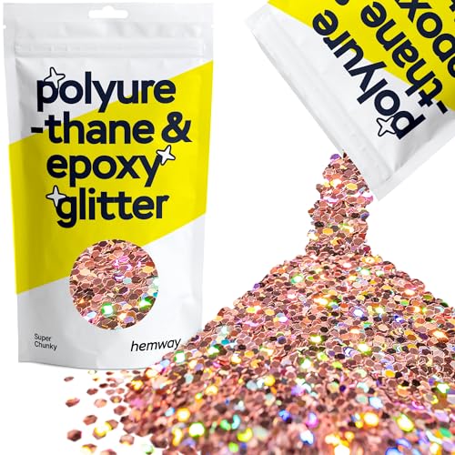 Resin Glitter Rose Gold Holographic 100g Super Chunky (3.5 Ounce)