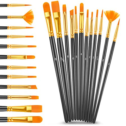 80 Colors Acrylic Paint Set with 12 Brushes (160 Fl Oz)
