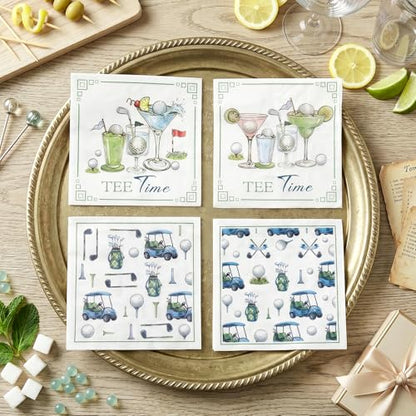 200 Pcs Tee Time Golf Cocktail Napkins Disposable 2 (200 Count)