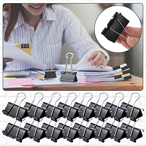 1000 Pcs Binder Clips Bulk Black Metal Clip (1000 Count)