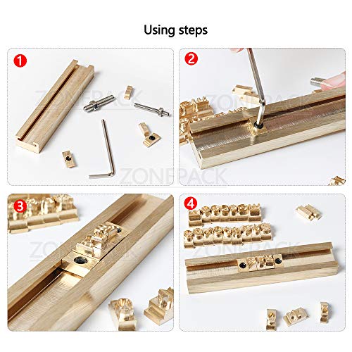 Copper Brass Stamping Flexible Alphabet Number Symbol Character Stamp Mold Letter Positioning Plate DIY for Hot Foil Stamping Machine