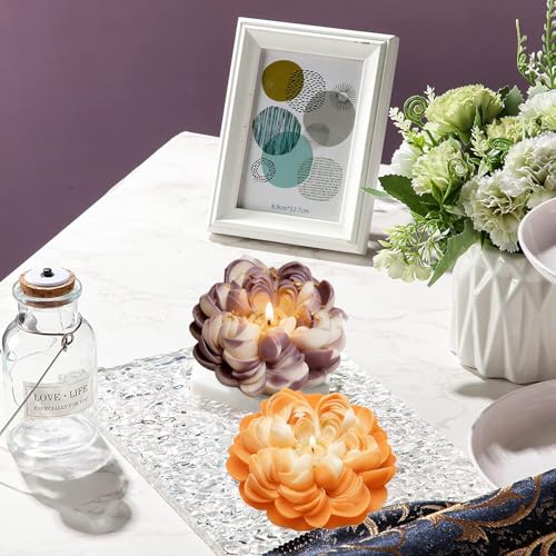 Large Peony Resin Casting Mold for Candles Making
