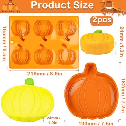 Halloween Pumpkin Silicone Molds for Baking (3 Count)