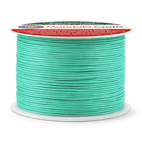 1mm Seafoam Green Waxed Cord