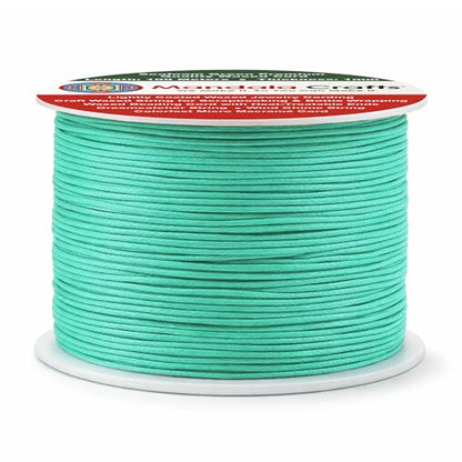 1mm Seafoam Green Waxed Cord