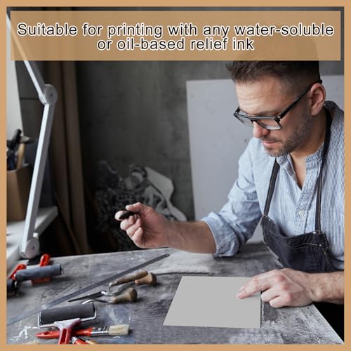 2 Pcs 6 x 6 Inch Linoleum Blocks for Printmaking