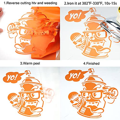 Orange Heat Transfer Vinyl Rolls