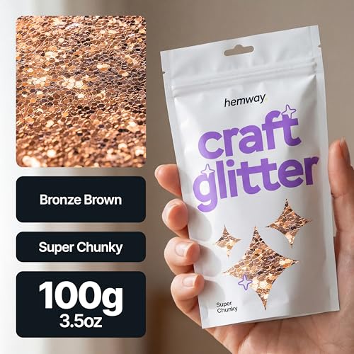 Craft Glitter Bronze Brown 100g Super Chunky Glitter (3.5 Ounce)