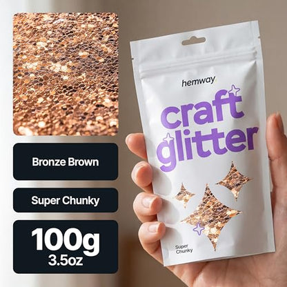 Craft Glitter Bronze Brown 100g Super Chunky Glitter (3.5 Ounce)