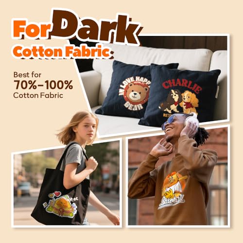PU Heat Transfer Paper for Dark Fabric (20 Sheet)