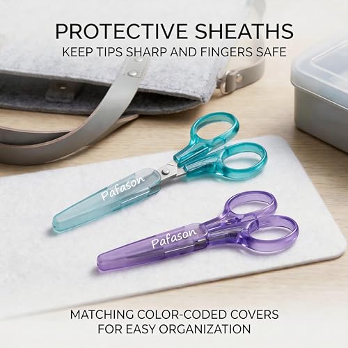 Small Travel Sewing Embroidery Scissors Set Curve Straight Tip (2 Count)