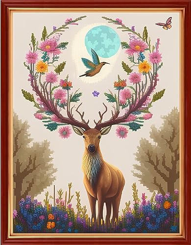 Stamped Cross Stitch Kits Full Range of Embroidery Patterns Starter Kits for Beginners Adult DIY Cross Stitches Needlepoint Kits 11CT