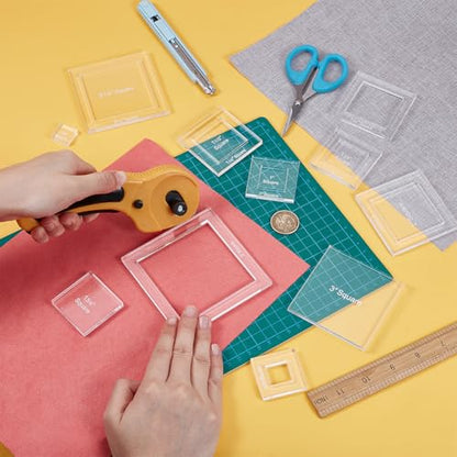 16 Sizes Square Quilting Template (16 Count)