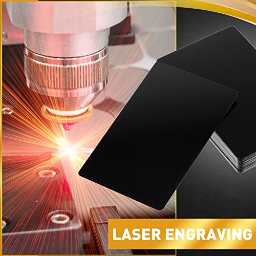 550 Pcs Metal Business Cards Engraving Aluminum Plates for Crafting Multipurpose Metal Sheets for Crafting 0.01 Inch Thick Blank Business Cards for CNC Engraver Laser DIY (550 Count)