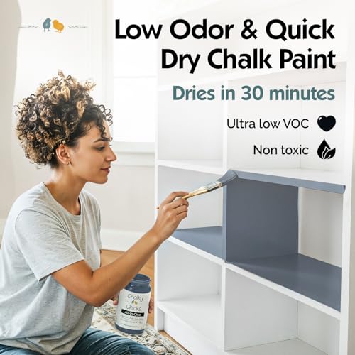 Steel 16 Fl Oz Chalk Paint for Furniture All in One