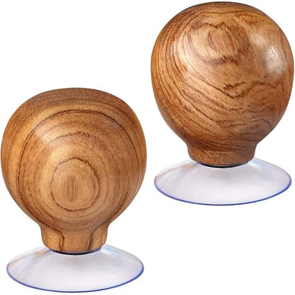 Ruler Knob Wooden Handle with Strong Suction Cup Grip (2 Count)