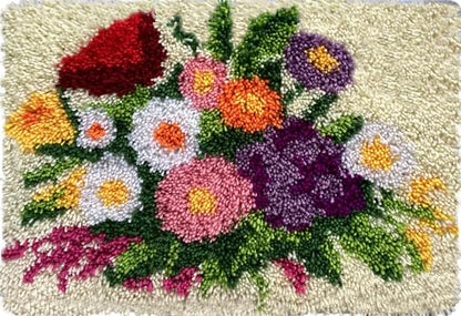 Blooming Garden Latch Hook Rug Kit for Adults