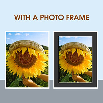 10 Pack 5x7 Black Picture Mats