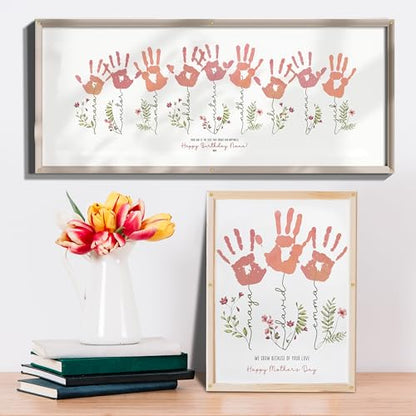 Mother's Day Handprint Art Personalized Grandma's Garden Crafts For Grandma From Kids