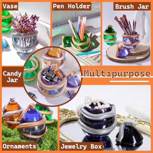 Snake Egg Resin Jar Mold with Lid