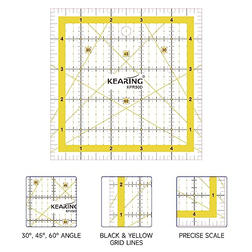 5"x5" Non Slip Quilting Ruler