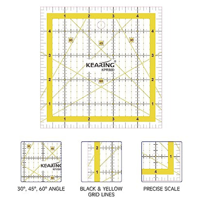 5"x5" Non Slip Quilting Ruler