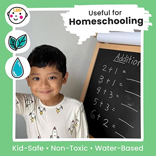 6 White Fine Tip Chalk Markers for Blackboard