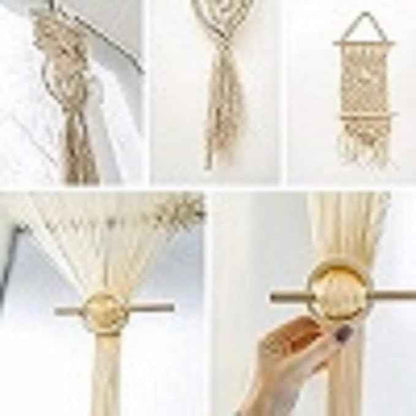 Macram Kit - 227pc Macram Wall Hanging Kit. Macram Plant Hanger Kit Supplies 225y Macram Cord 3mm Beads Wood Dowels Rings E Book. Macram Starter Set Hanging Plant DIY Craft Safe Kits Adults Beginners