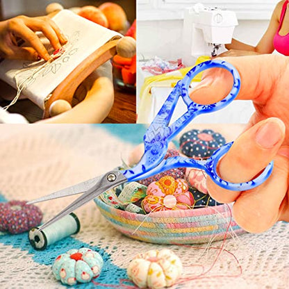 4.5" Crochet Scissors Thread Snips with Protective Case (2 Count)