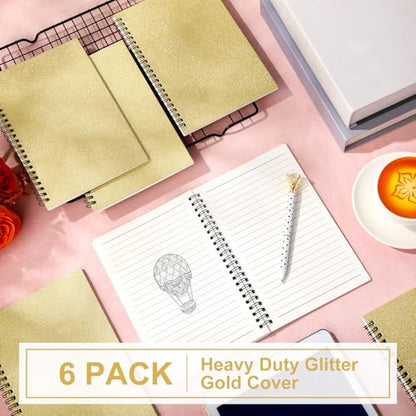 6 Pcs Spiral Notebooks (6 Count)
