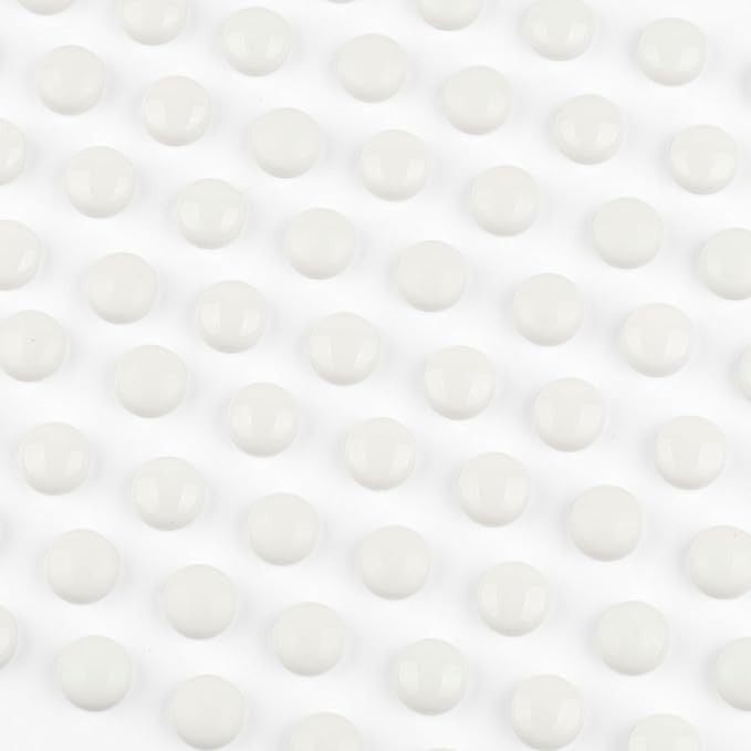 Artspac Glass Mosaic Tiles for Crafts Bulk,150g Round Mosaic Glass Pieces,White Mosaic Tiles for DIY Garden Crafts Supplies, Crafts Ornaments