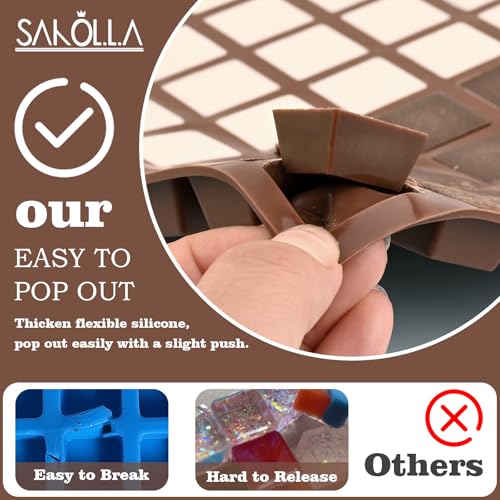 2 Pack Square Chocolate Molds (144 Cavities)