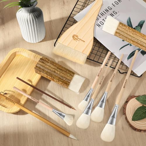10 Pcs Pottery Glaze Brushes