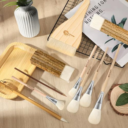 10 Pcs Pottery Glaze Brushes