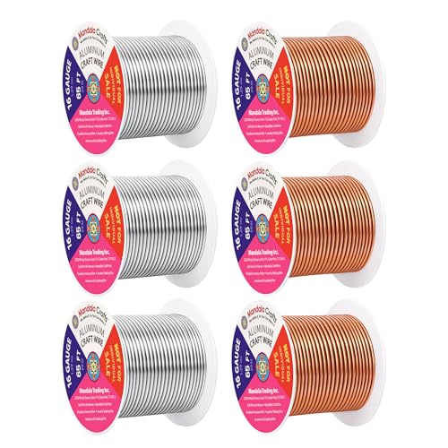 16 GA Copper Silver Tone Combo Anodized Aluminum Craft Wire