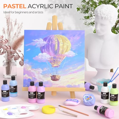 20 Colors Large Pastel Acrylic Paint Set 8.45oz Pastel Acrylic Paint (169 Fl Oz)