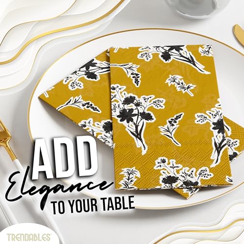 Floral Napkins for Decoupage 100 Pcs 3 Ply Floral Paper Napkins (100 Count)