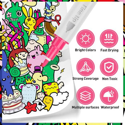 48Color Acrylic Paint Markers Set (48 Count)