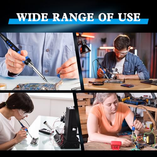 908D Blue 80W Adjustable Temperature Soldering Iron Kit
