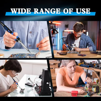 908D Blue 80W Adjustable Temperature Soldering Iron Kit