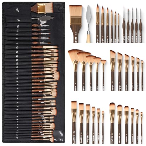 36pcs Paint Brush Set for Acrylic Painting (36 Count)