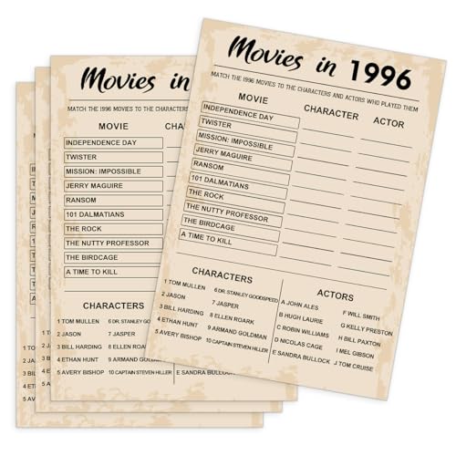 30th Birthday Party Games (31 Count)