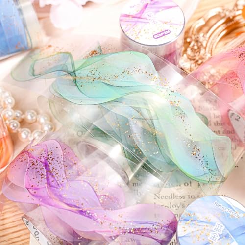 6 Rolls Transparent PET Washi Tape Set