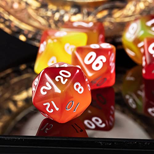 DND Dice Set D&D Polyhedral Dice with Dice Bag (7 Count)