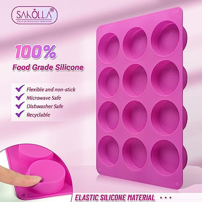 3 Pcs Round Chocolate Cookie Molds