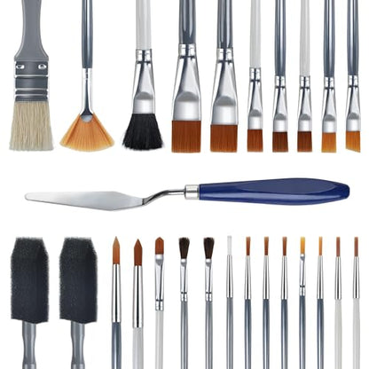 26PCS Painting Brushes Set (26 Count)