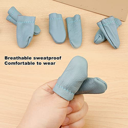4 Pairs Leather Finger Protector Leather Thimble