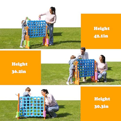 Height Adjustable Giant 4 in a Row Connect Game